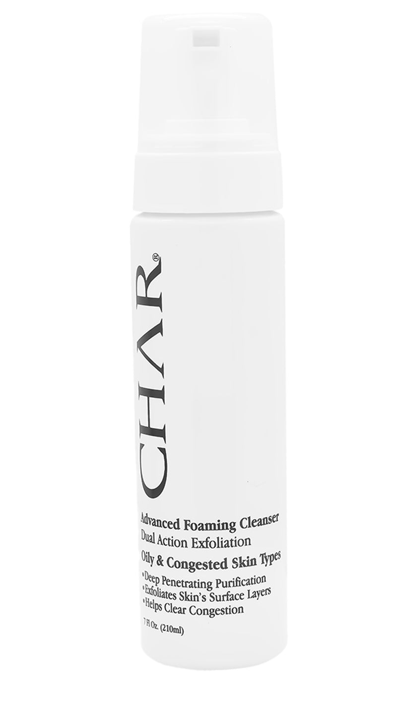 CHAR® Advanced Foaming Cleanser – Deep pore face wash with glycolic and tea tree for balanced skin