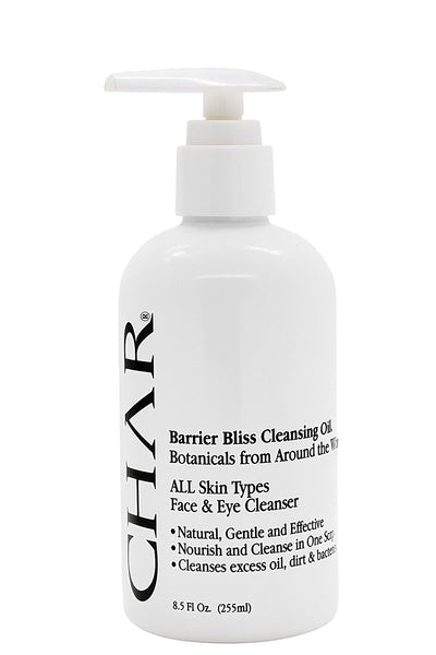 CHAR® Barrier Bliss Cleansing Oil – Nourishing oil cleanser and gentle make-up remover for balanced, radiant skin