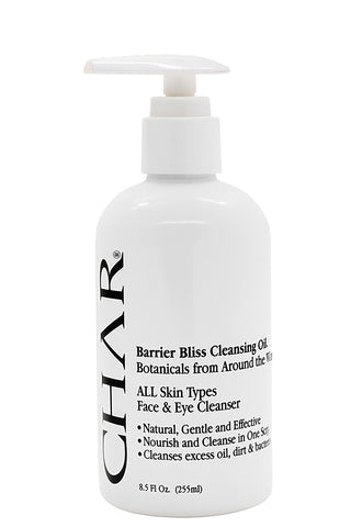 CHAR® Barrier Bliss Cleansing Oil – Nourishing oil cleanser and gentle make-up remover for balanced, radiant skin