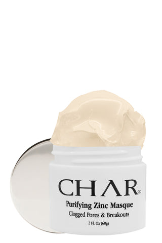 CHAR® Purifying Zinc Masque – Detoxifying clay mask that absorbs oil and purifies congested skin